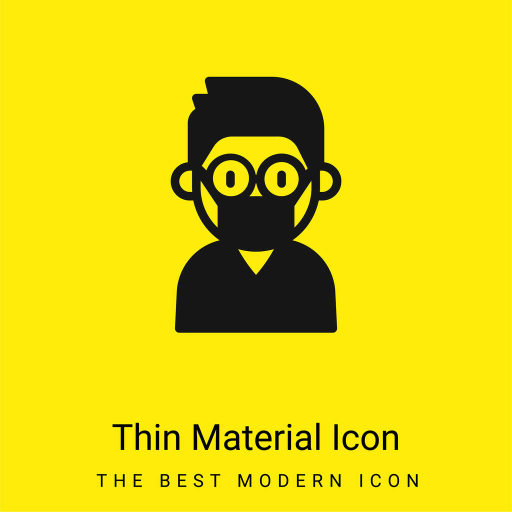 Jongen minimaal helder geel materiaal icoon - Vector, afbeelding