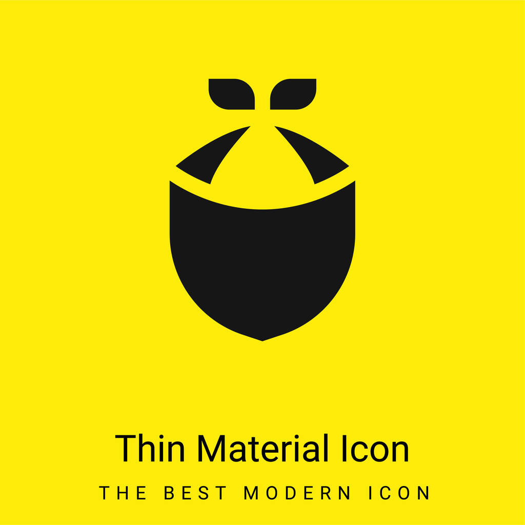 Bandana minimaal helder geel materiaal icoon - Vector, afbeelding