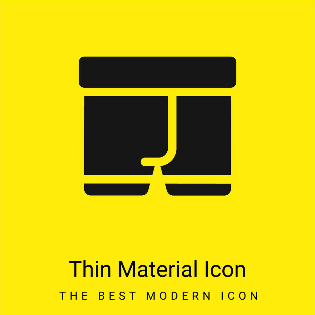 Bokserki minimalna jasnożółta ikona materiału - Wektor, obraz