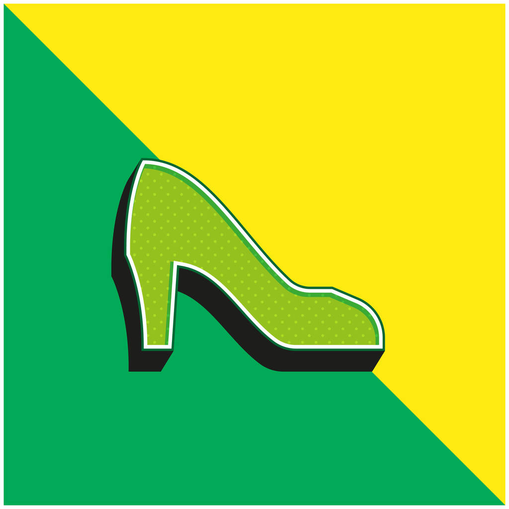 Braut grün und gelb modernes 3D-Vektor-Symbol-Logo - Vektor, Bild