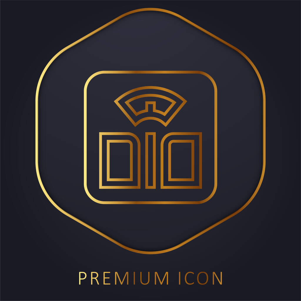 Body Scale golden line premium logo or icon - Vector, Image