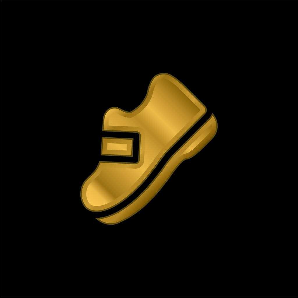 Boot pozłacany metaliczny wektor ikony lub logo - Wektor, obraz