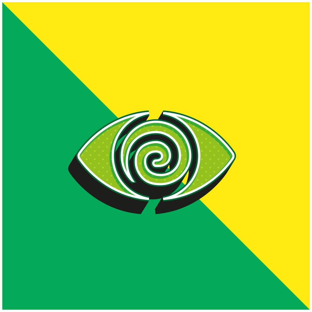Addiction Green and yellow modern 3d vector icon logo - Vector, afbeelding