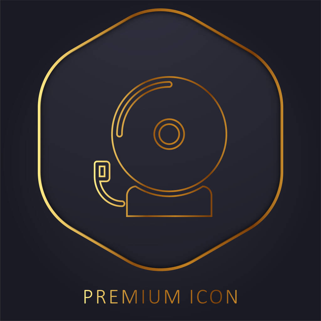Hälytys kultainen viiva premium logo tai kuvake - Vektori, kuva