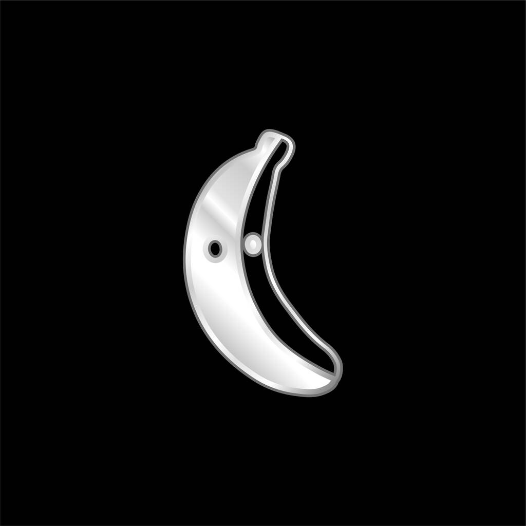 Bananity Social Logo hopeoitu metallinen ikoni - Vektori, kuva