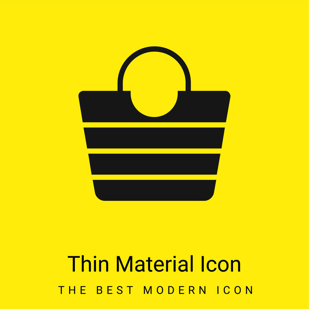 Torba minimalna jasnożółta ikona materiału - Wektor, obraz