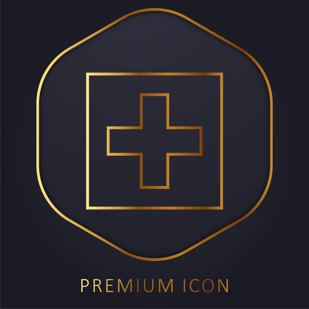 Addthis golden line premium logo or icon - Vector, Image