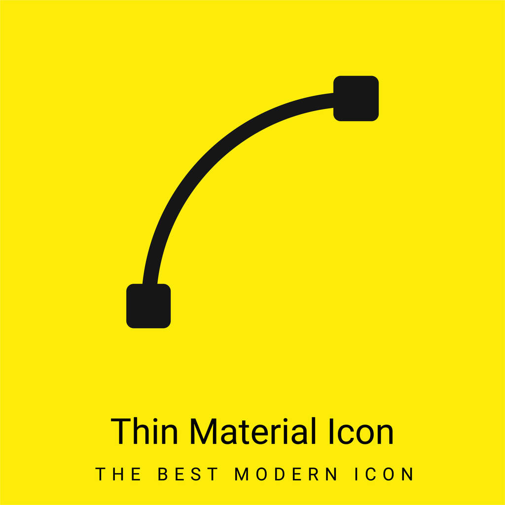 Arco icona materiale giallo brillante minimo - Vettoriali, immagini