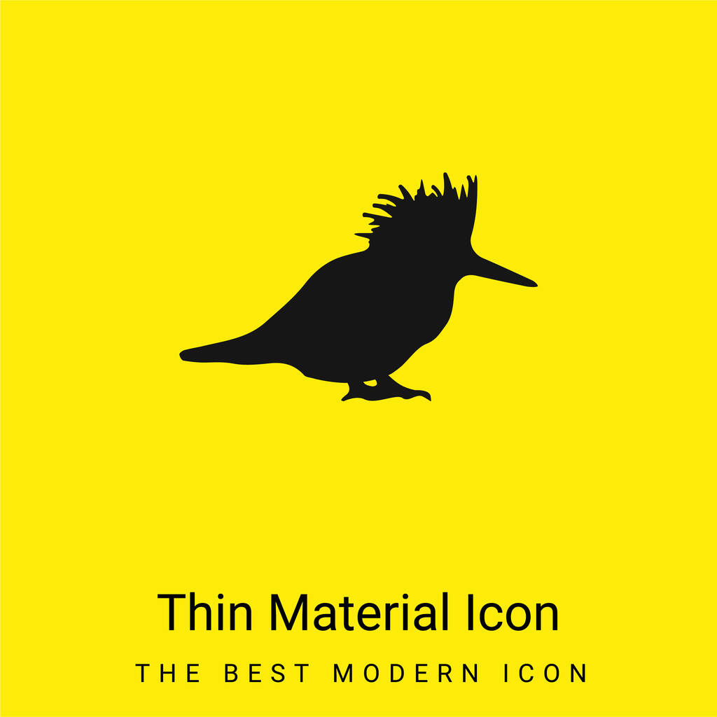 Pták Silueta minimální jasně žlutý materiál ikona - Vektor, obrázek