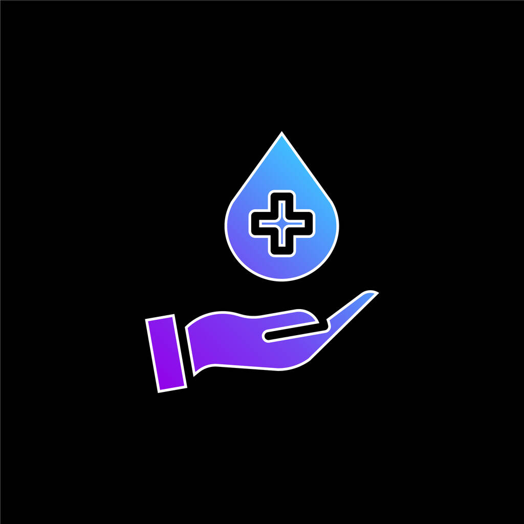 Modrá ikona vektoru dárcovství krve - Vektor, obrázek