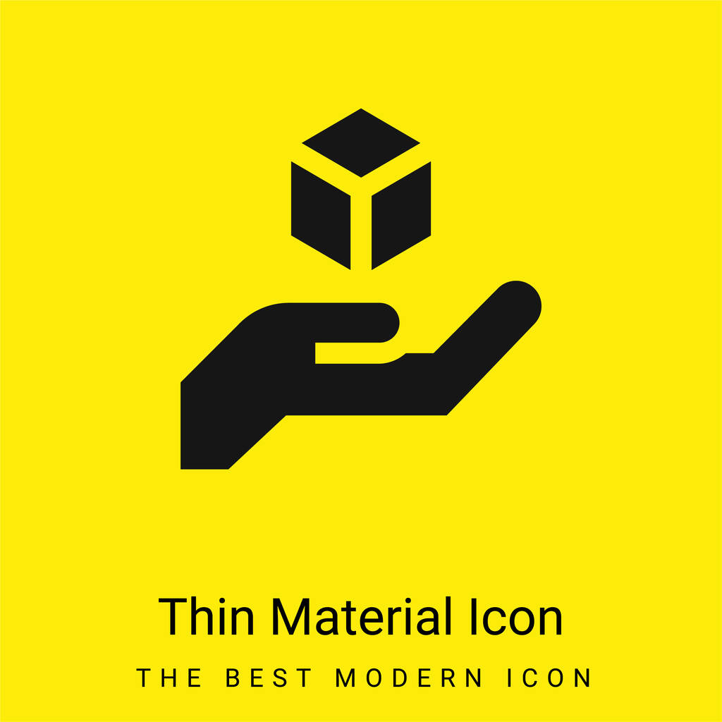 3D modelování minimální jasně žlutá ikona materiálu - Vektor, obrázek