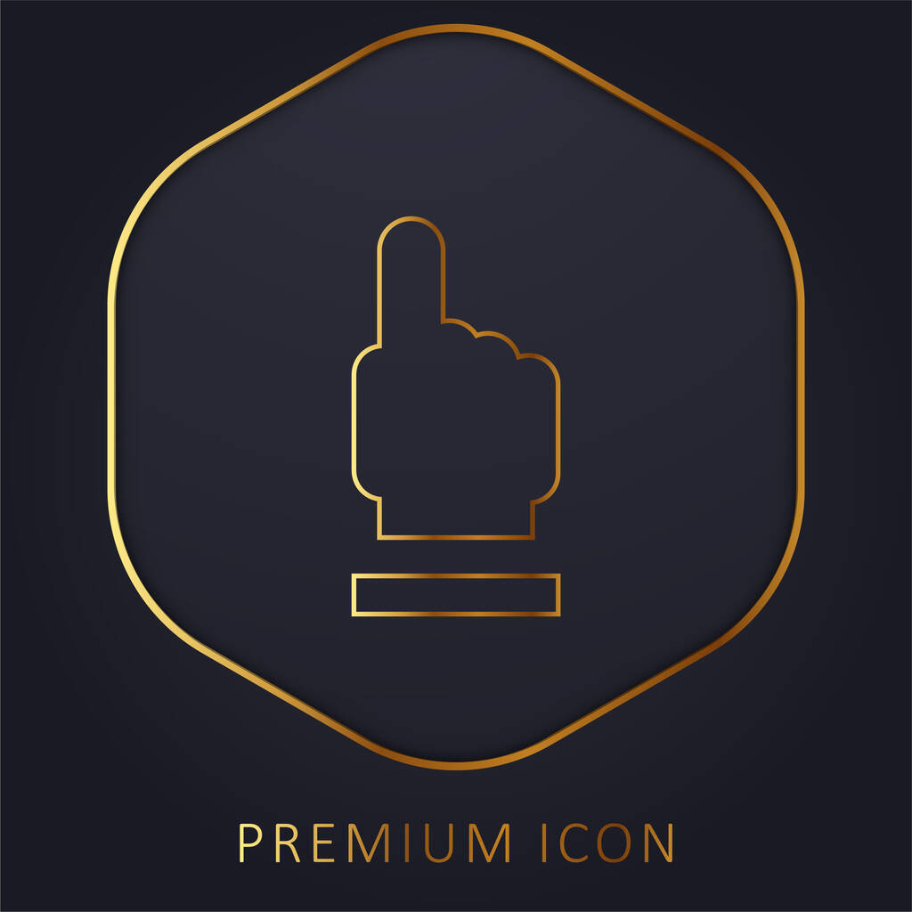 Demander ligne d'or logo premium ou icône - Vecteur, image