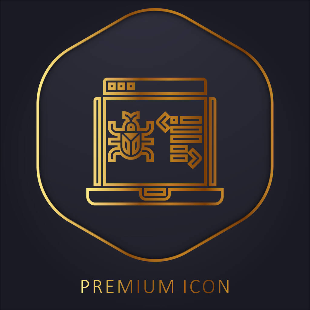 Antivirus Golden Line Premium-Logo oder -Symbol - Vektor, Bild