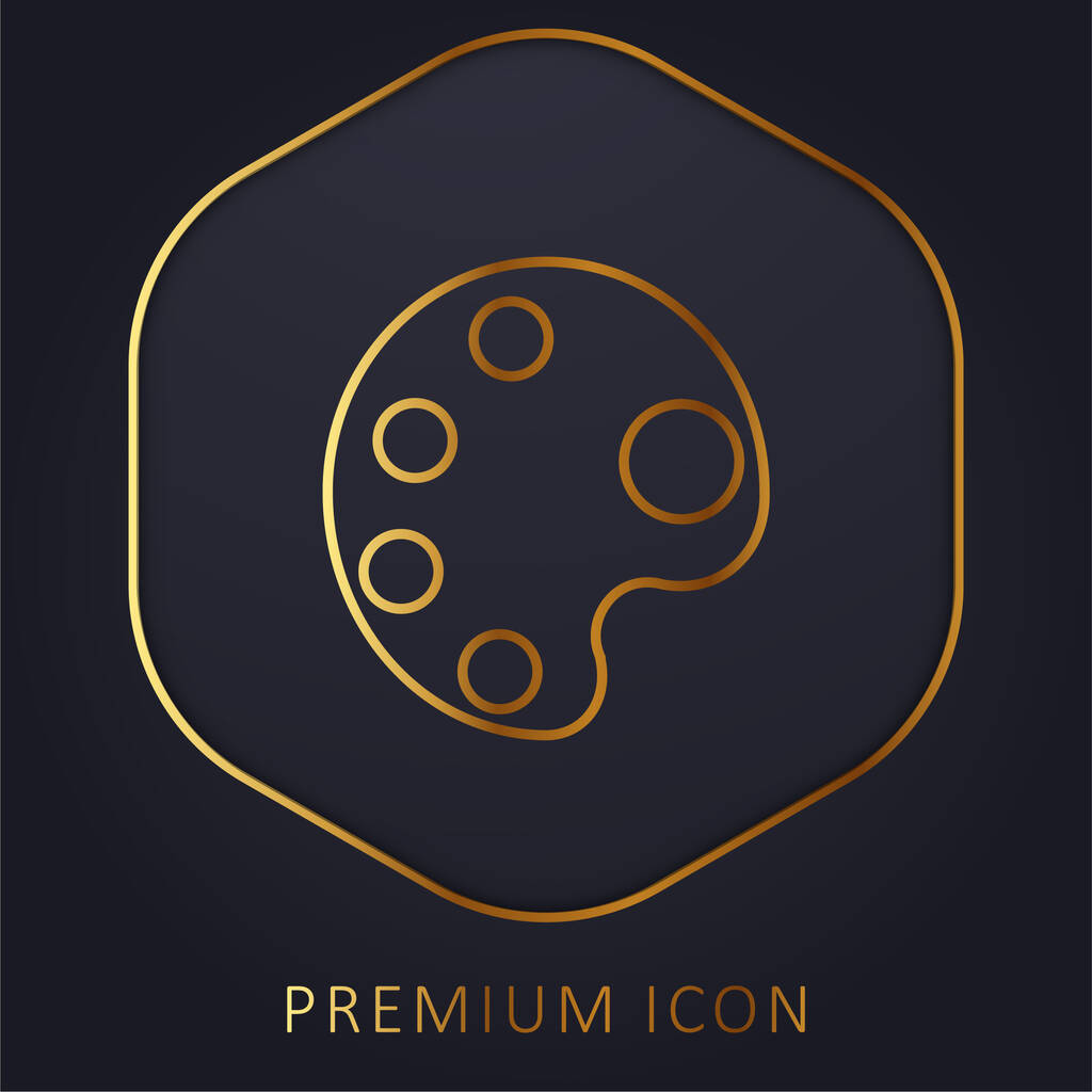 Большая палитра золотая линия премиум-логотип или значок - Вектор,изображение