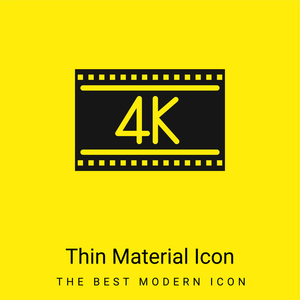 4k minimální jasně žlutá ikona materiálu - Vektor, obrázek