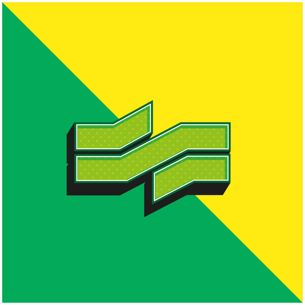 Amsterdam Metro Logo verde y amarillo moderno vector 3d icono logo - Vector, Imagen