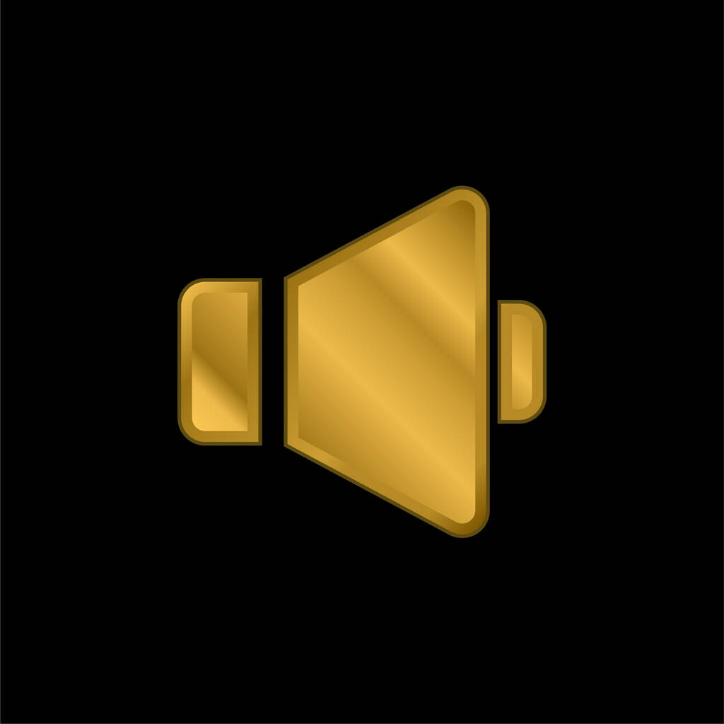 Big Sound Simbolo placcato oro icona metallica o logo vettoriale - Vettoriali, immagini