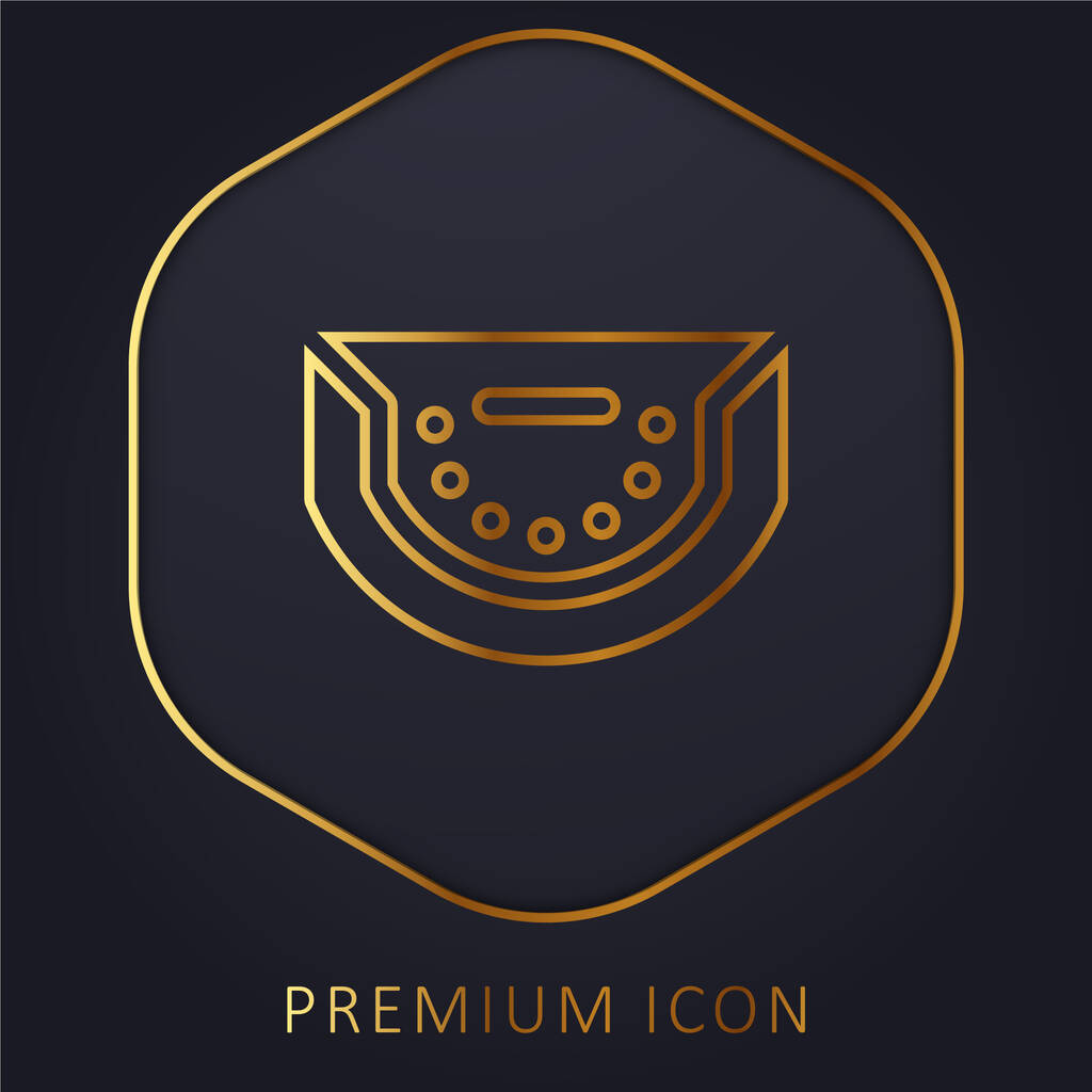 Baccarat línea dorada logotipo premium o icono - Vector, Imagen