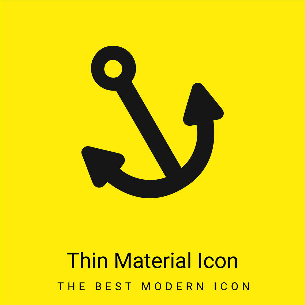 Ukotvit minimální jasně žlutou ikonu materiálu - Vektor, obrázek