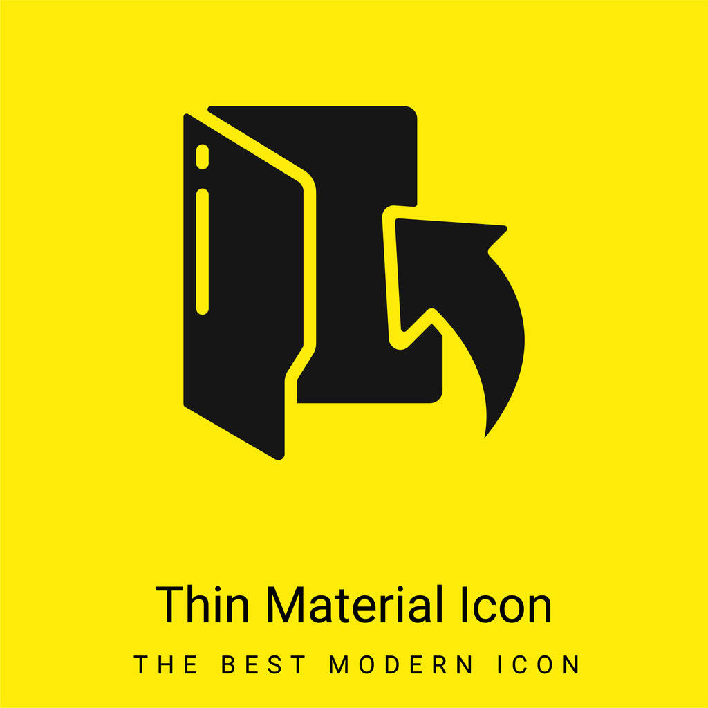 Šipka minimální jasně žlutý materiál ikona - Vektor, obrázek