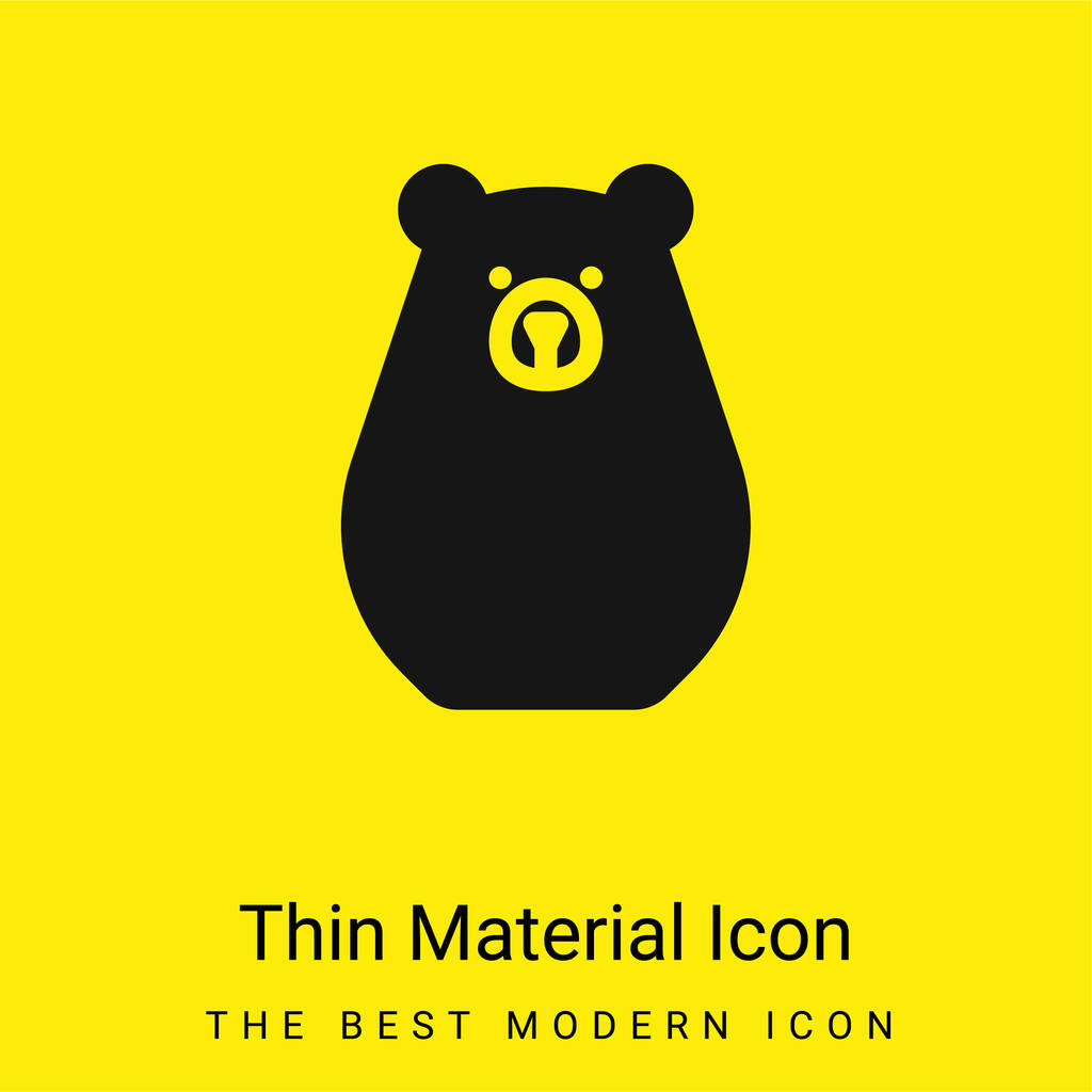 Bearbot icona materiale giallo brillante minimo - Vettoriali, immagini