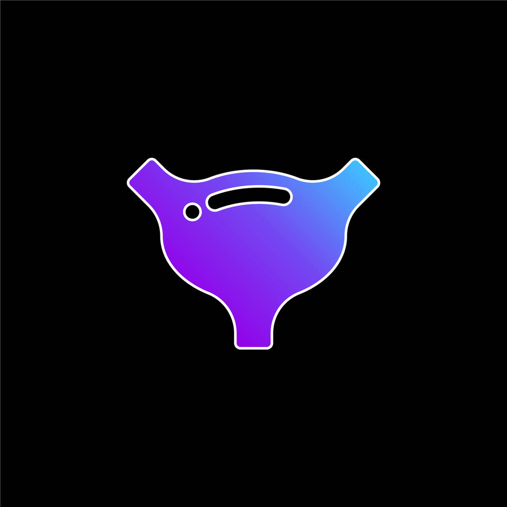 Icône vectorielle de dégradé bleu vessie - Vecteur, image