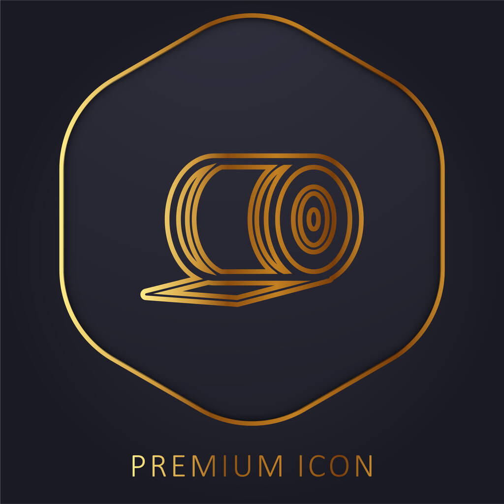 Bandage línea de oro logotipo premium o icono - Vector, Imagen