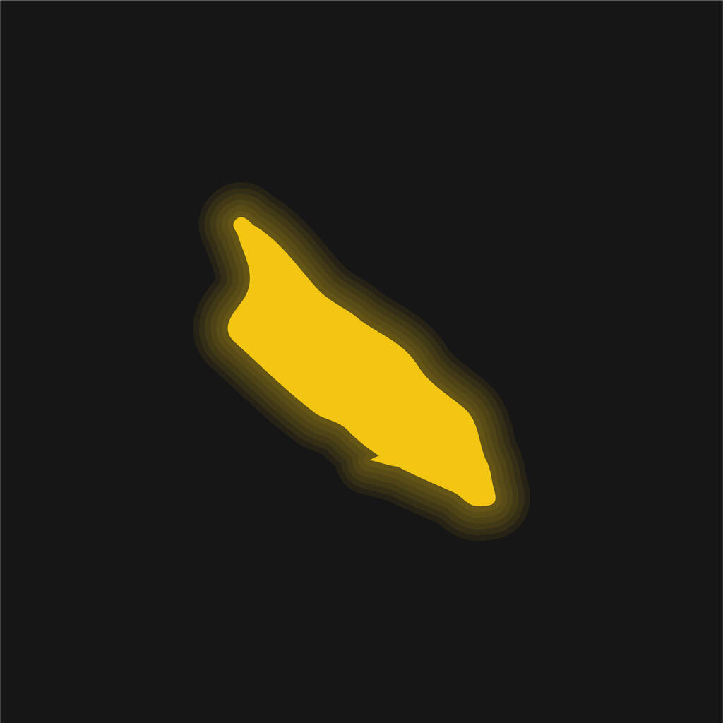 Αρούμπα κίτρινο λαμπερό νέον εικονίδιο - Διάνυσμα, εικόνα