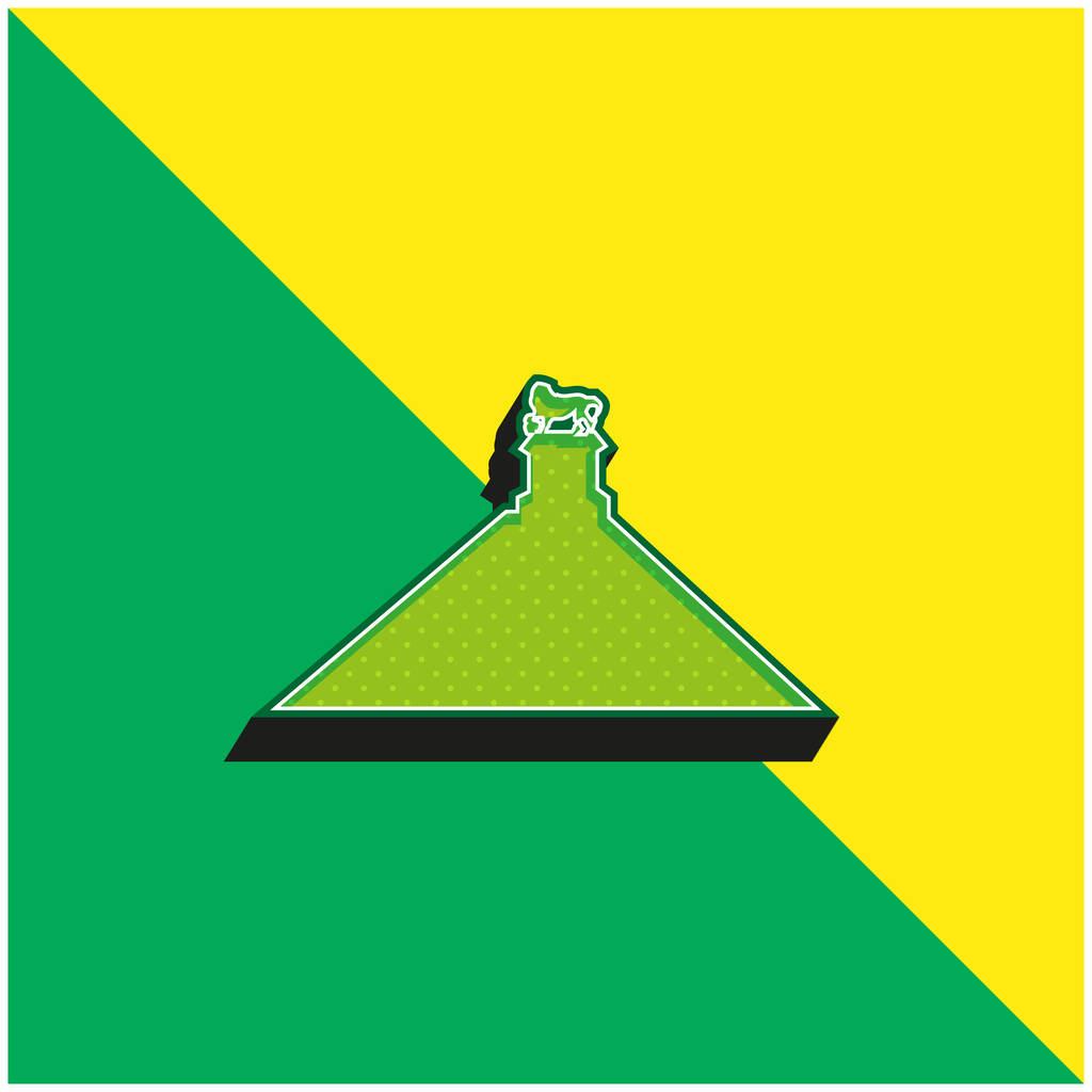 Belgium Green and yellow modern 3d vector icon logo - ベクター画像