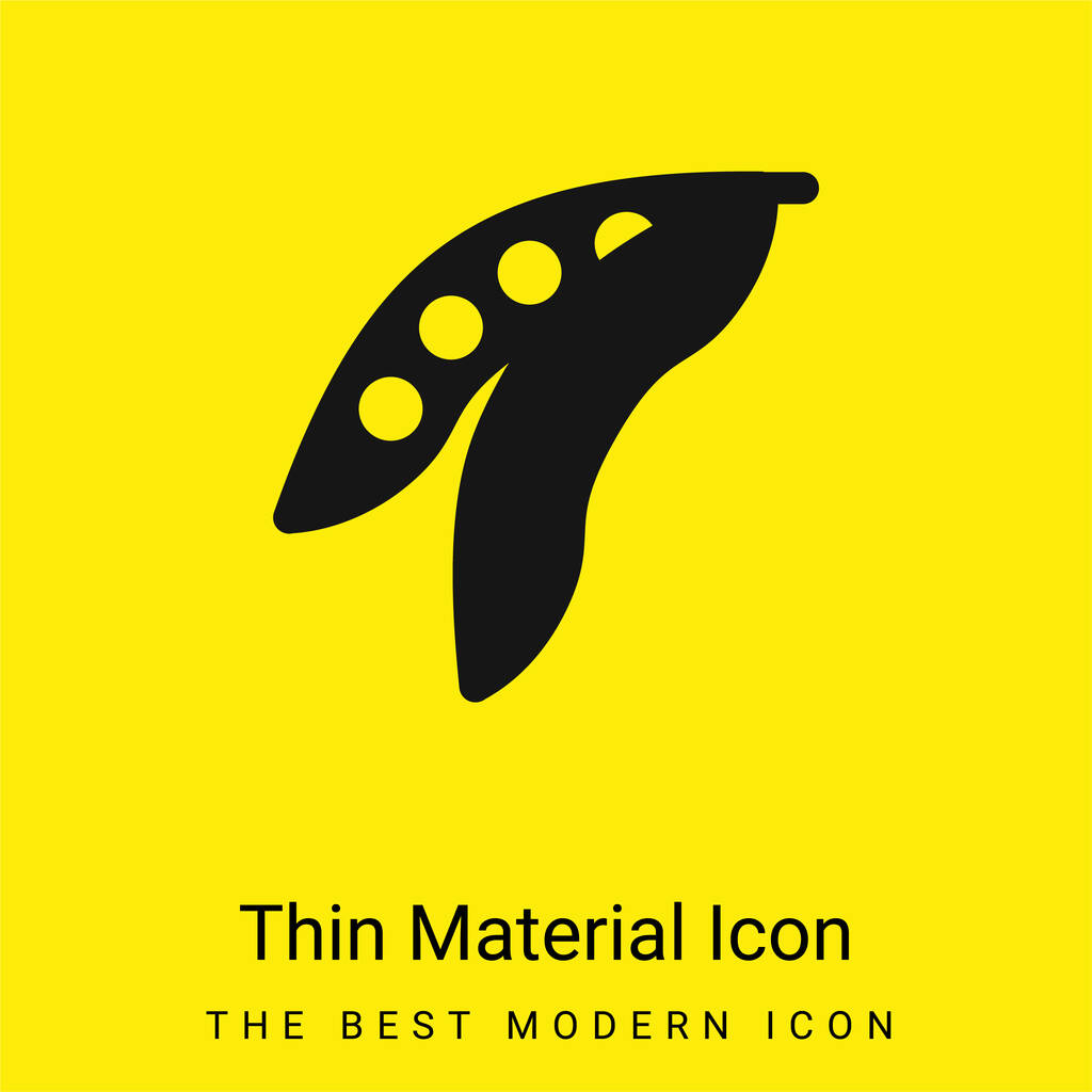 Bonen minimale helder geel materiaal pictogram - Vector, afbeelding