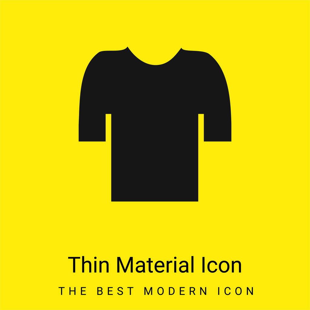 Μαύρο T Πουκάμισο ελάχιστο φωτεινό κίτρινο υλικό εικονίδιο - Διάνυσμα, εικόνα