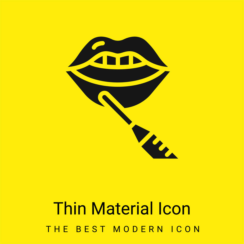 Ботокс Мінімальний яскравий жовтий матеріальний ікона - Вектор, зображення