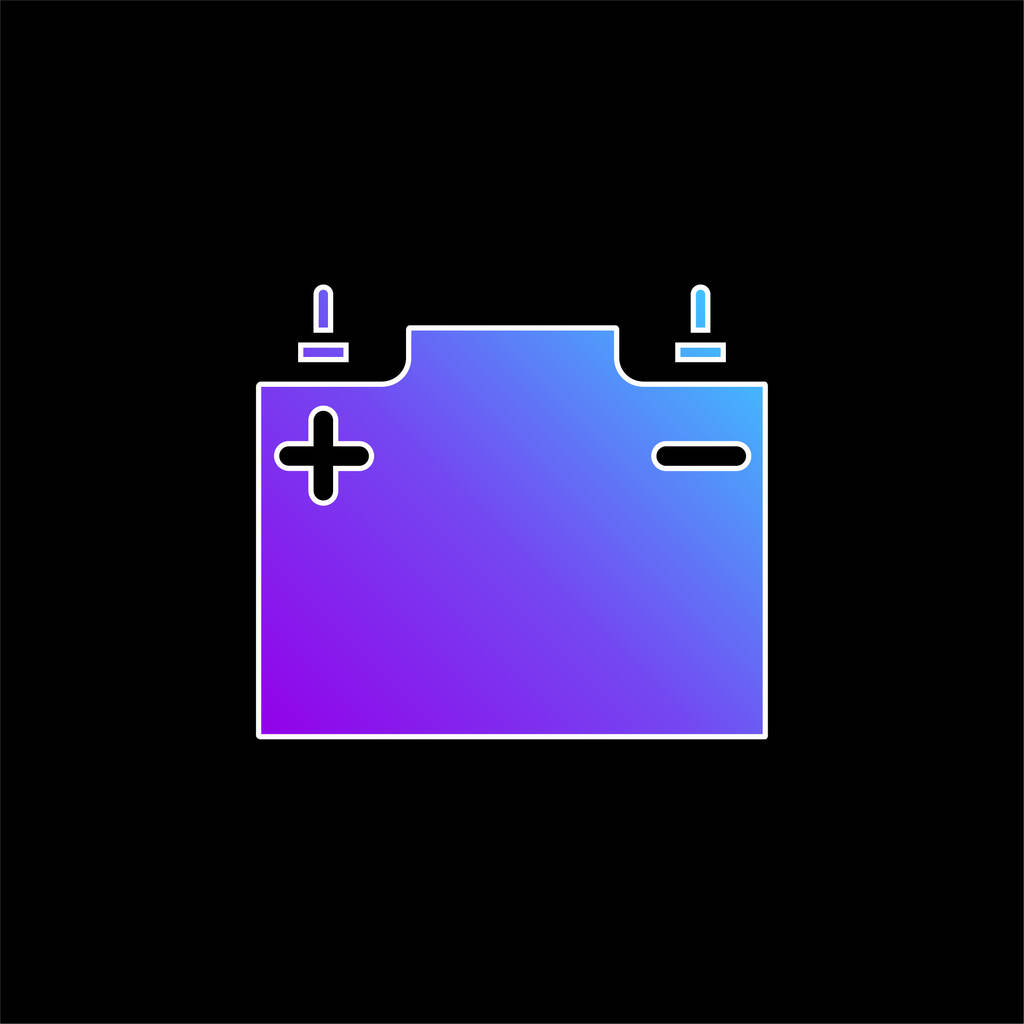 Batterij blauw gradiënt vector pictogram - Vector, afbeelding