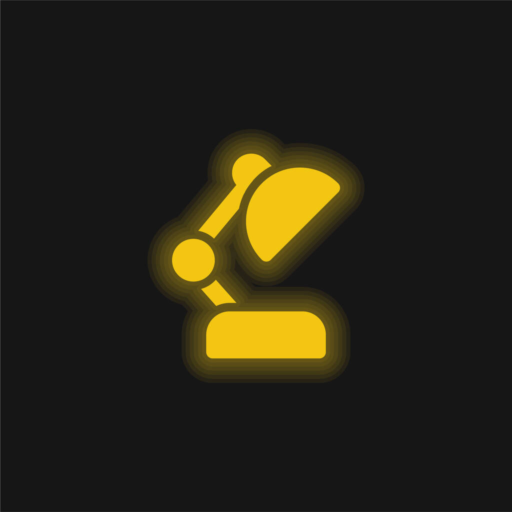 Lampada regolabile giallo incandescente icona al neon - Vettoriali, immagini