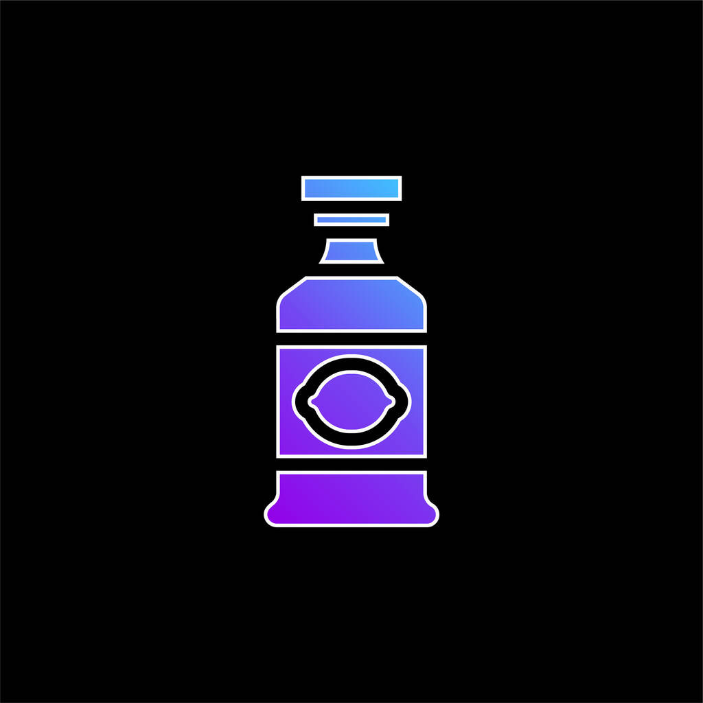 Alcoholic Drink blue gradient vector icon - Vector, Image