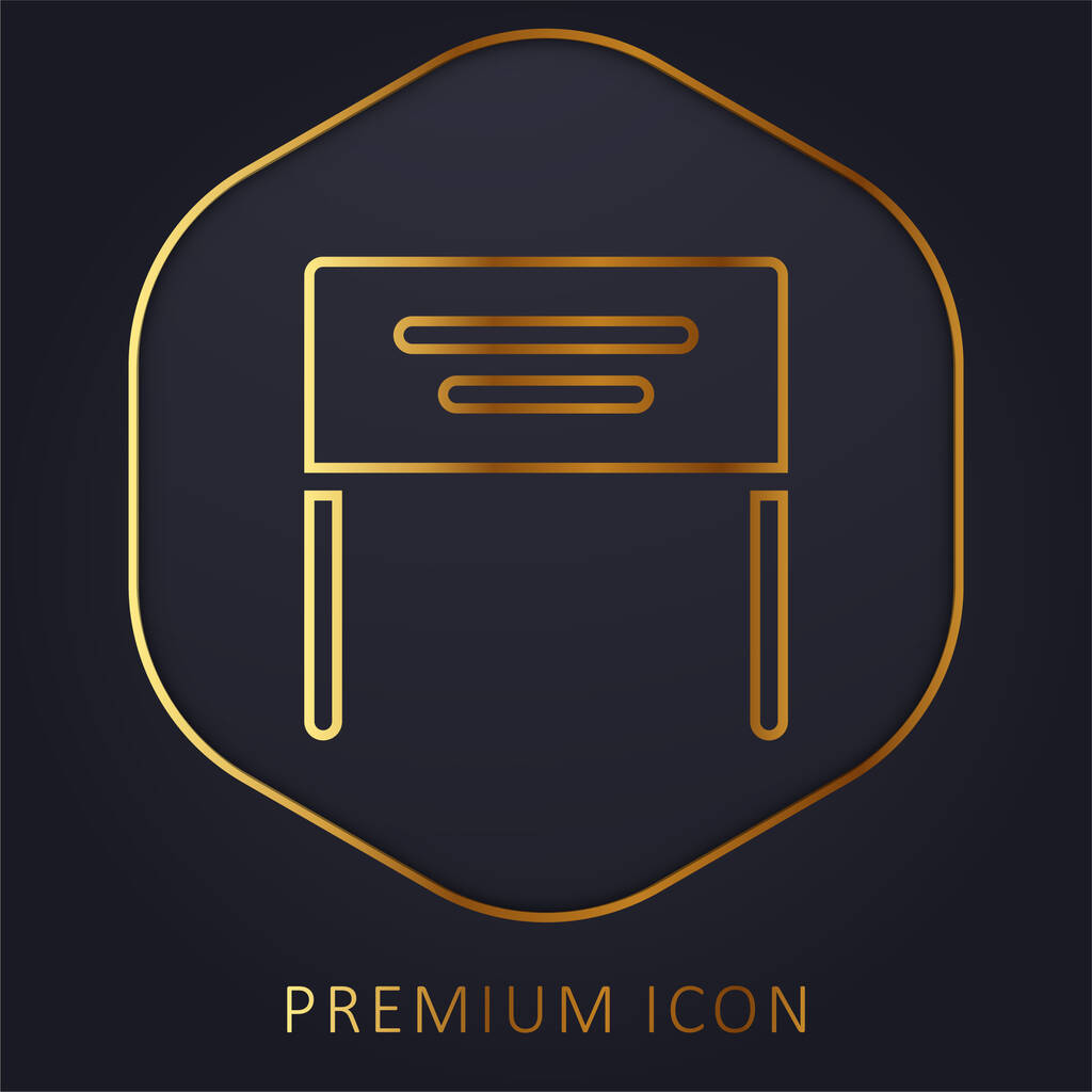 Banner linea dorata logo o icona premium - Vettoriali, immagini