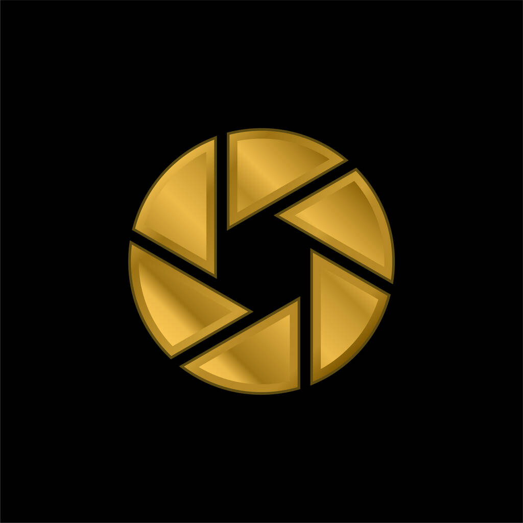 Blende vergoldet metallisches Symbol oder Logo-Vektor - Vektor, Bild