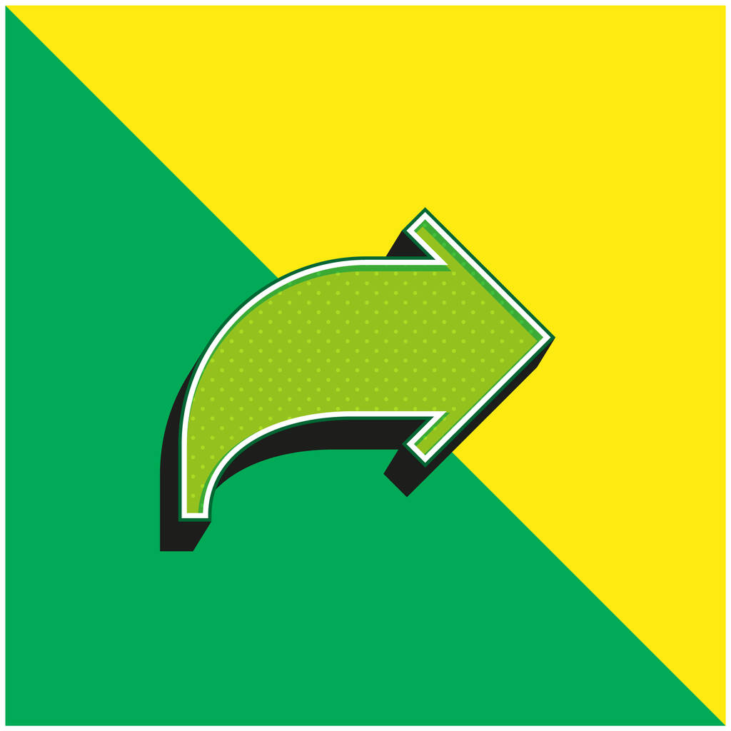Flecha verde y amarillo moderno logotipo icono del vector 3d - Vector, Imagen