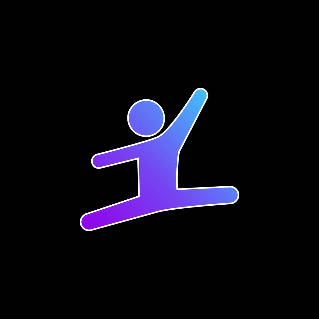 Artistic Gymnast icono de vector de gradiente azul - Vector, Imagen