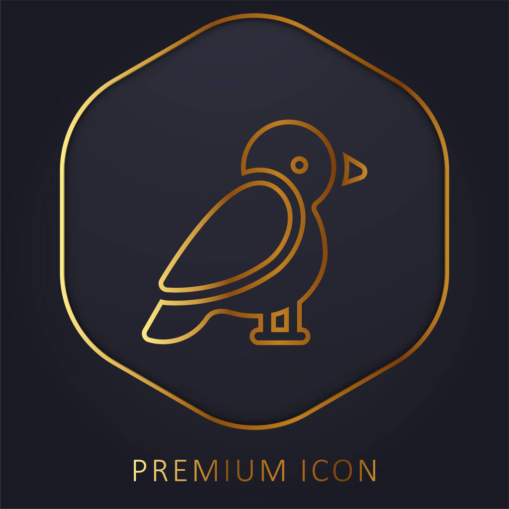 Arctic Tern złotej linii logo premium lub ikona - Wektor, obraz