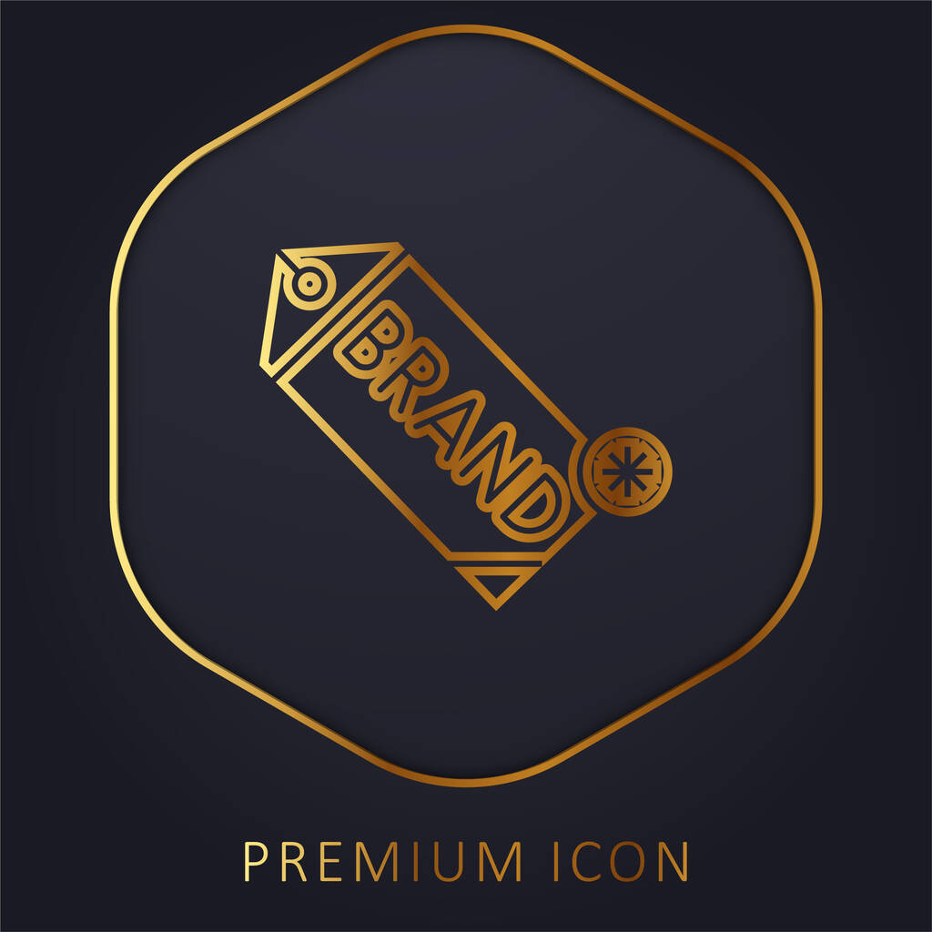 Brand golden line premium logo or icon - Vector, Image