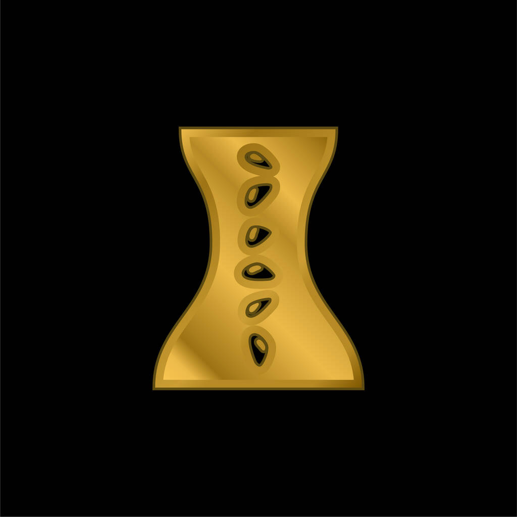 Body Spa i masaż złoty metaliczny wektor ikony lub logo - Wektor, obraz
