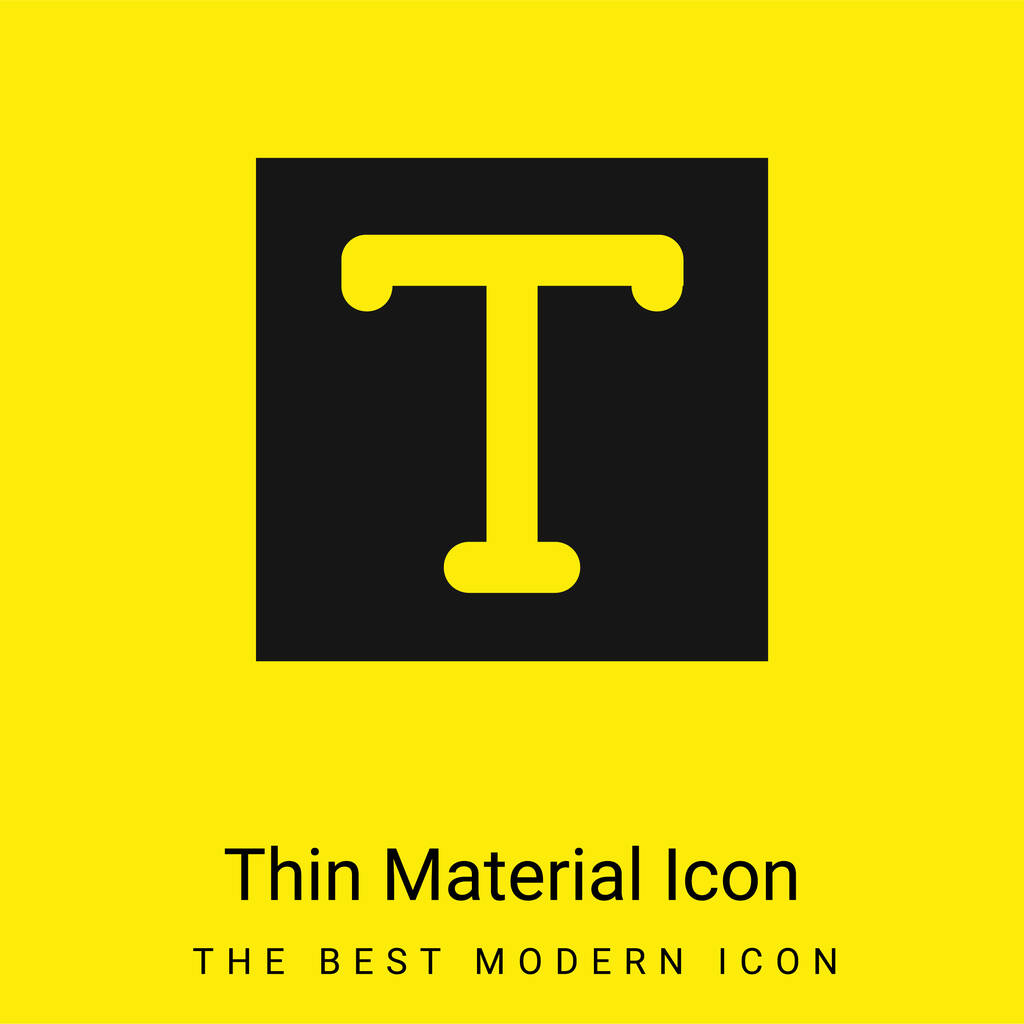 Merész minimális világos sárga anyag ikon - Vektor, kép