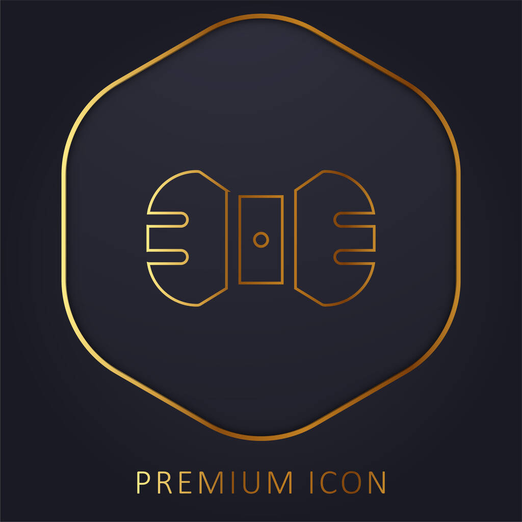 Bow Tie arany vonal prémium logó vagy ikon - Vektor, kép