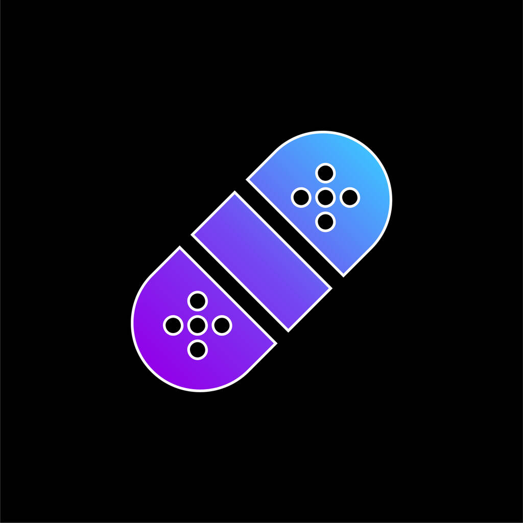 Band Aid icône vectorielle dégradé bleu - Vecteur, image