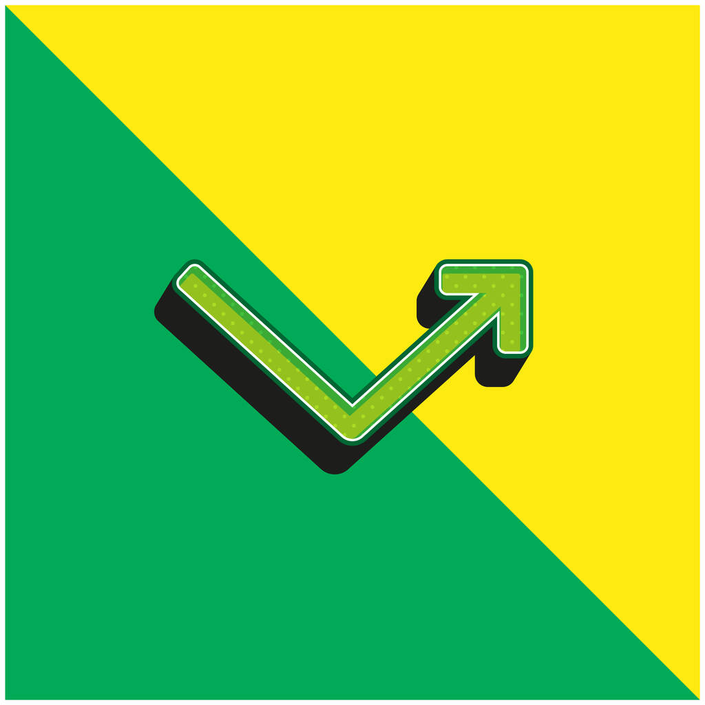 Αναπήδηση Πράσινο και κίτρινο σύγχρονο 3d διάνυσμα λογότυπο εικονίδιο - Διάνυσμα, εικόνα