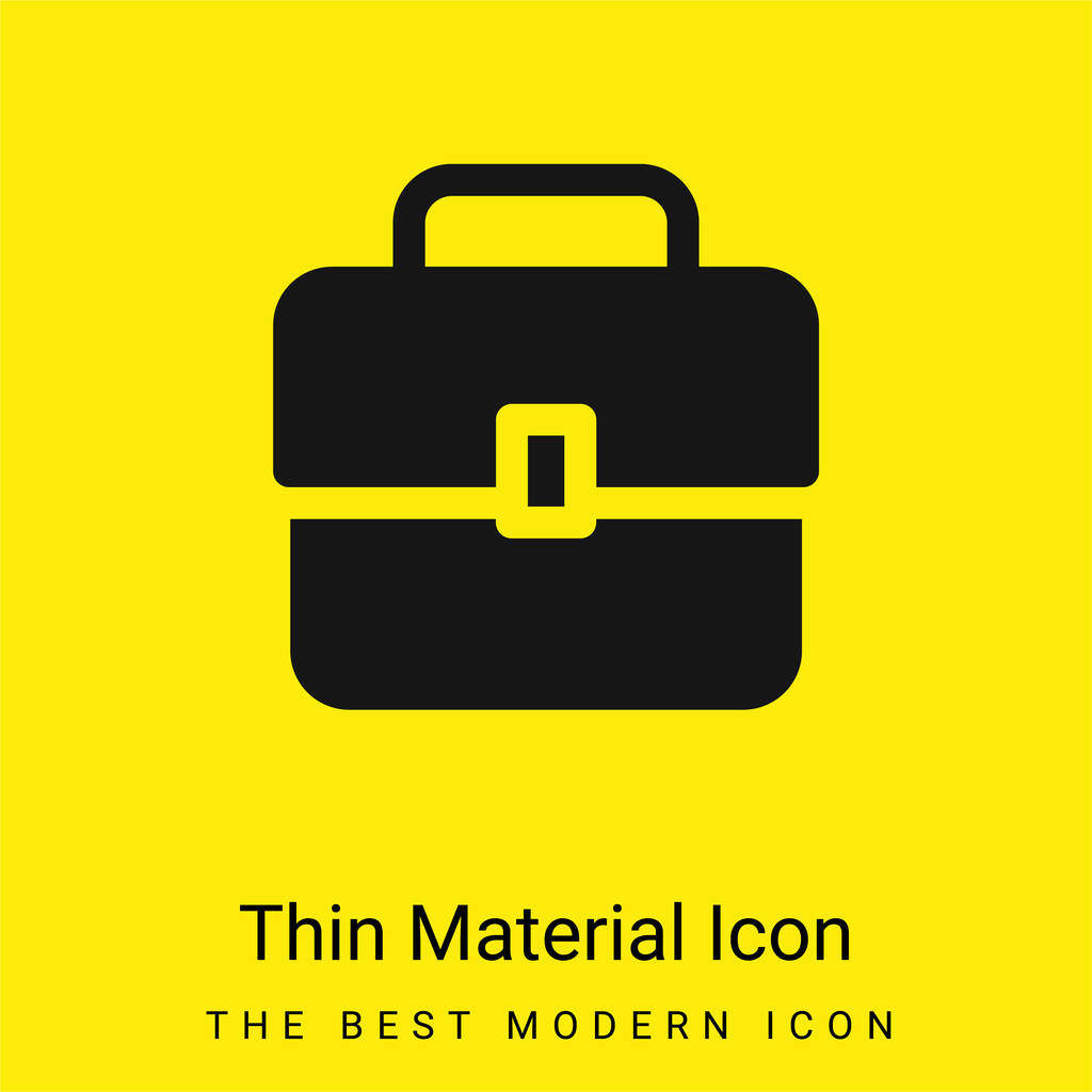 Aktovka minimální jasně žlutý materiál ikona - Vektor, obrázek