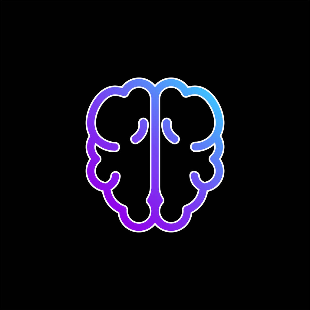 Beyin mavisi gradyan vektör simgesi - Vektör, Görsel