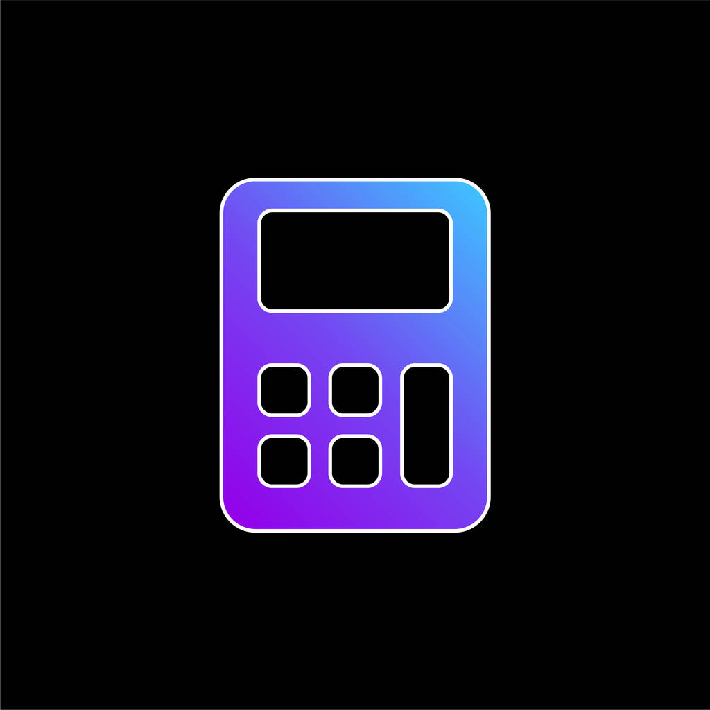 Duży Kalkulator błękitny gradientowy wektor ikona - Wektor, obraz
