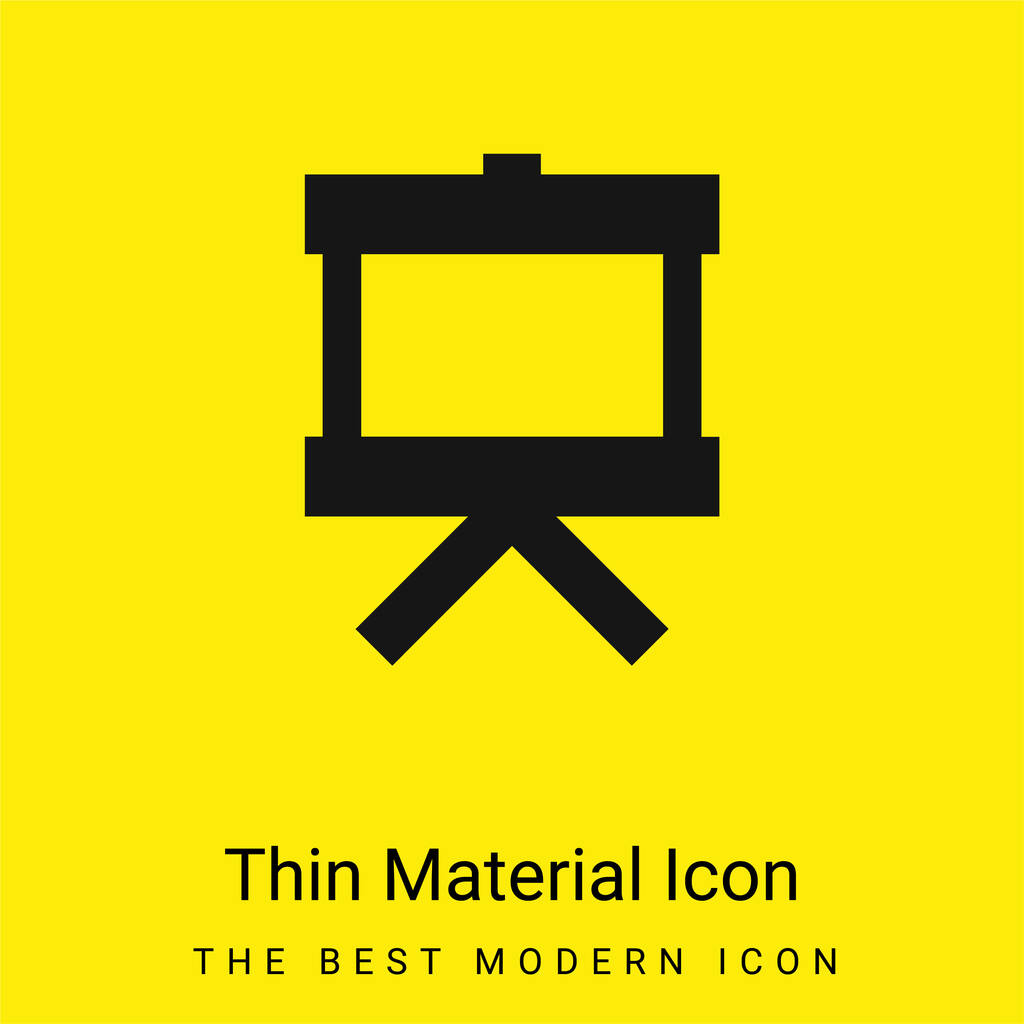 Bord minimaal helder geel materiaal icoon - Vector, afbeelding
